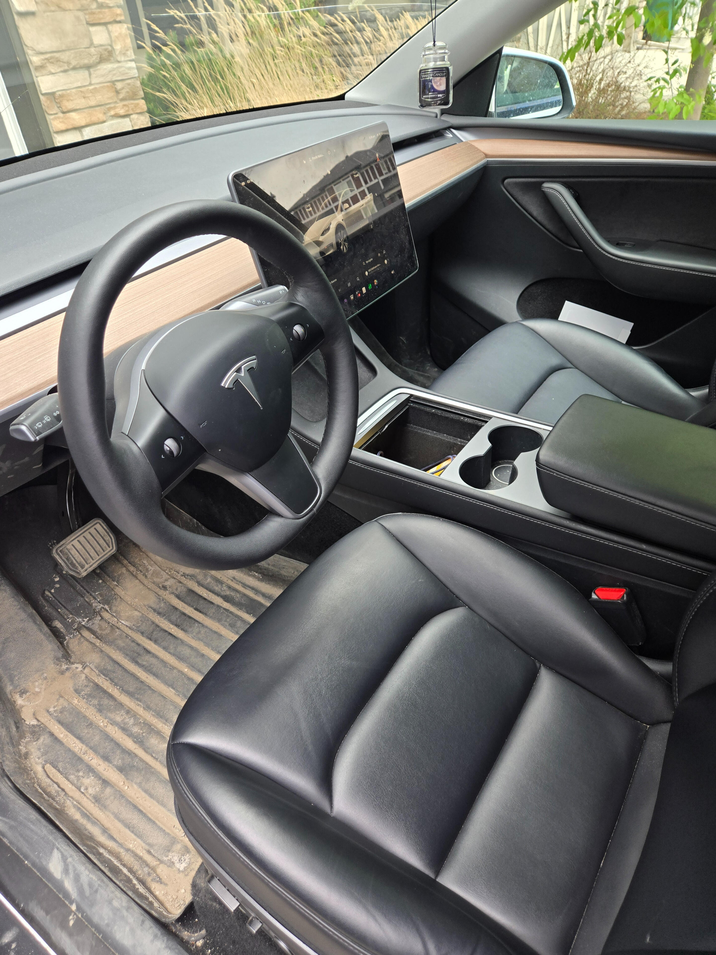 Dirty car interior before deep cleaning. Calgary detailing